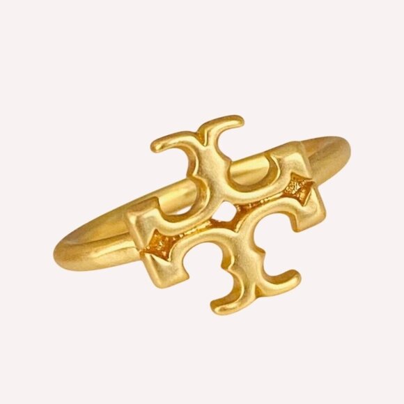 Tory Burch Jewelry - SIZE 6 - Tory Burch Puzzle Logo Gold-Tone Ring